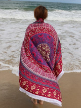 Casual Tassel Round Boho Beach Shawl