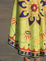 Casual Colorful Geometric Round Beach Shawl