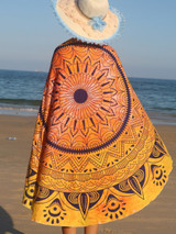 Casual Boho Printed Beach Shawl