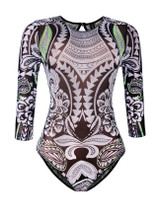 Casual Crew Neck Back Hole Printed One Piece