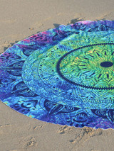Casual Green Gradient Beach Shawl