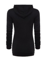 Casual Zips Color Block Printed Hoodie