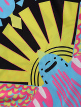 Casual Round Neck Dacron Printed Split Maxi-dress