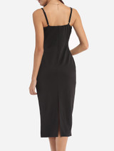 Casual Spaghetti Strap Plain Little Black Cocktail-Dress
