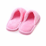Casual Home Slippers Soft Warm Plush Cotton Pure Color Indoor Shoes