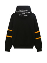 Casual Color Block Kangaroo Pocket Letters Drawstring Hoodie