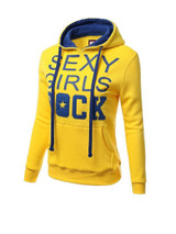 Casual Extraordinary Kangaroo Pocket Color Block Letters Printed Hoodie