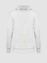 Casual Cowl Neck Decorative Button Plain Hoodie