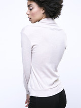 Casual Cowl Neck Decorative Button Plain Hoodie