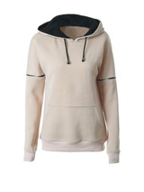 Casual Designed Kangaroo Pocket Color Block Hoodie