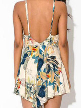 Casual Sexy Cute Floral Print Romper
