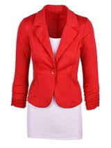 Casual Fancy Plain Fancy Lapel Blazer