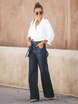 Fashion Loose Wide-Leg Jeans Pants