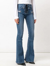 Fashion Asymmetry Bandage Bell-bottoms Pants Bottoms