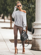 3 Color Elastic Waist Casual Pants Bottoms