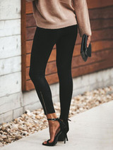 3 Color Elastic Waist Casual Pants Bottoms