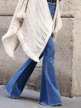 Fashion Elastic Bell-bottoms Jean Pants Bottoms