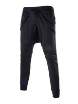 Casual Zips Drawstring Men's Casual Pant