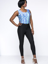 Casual Simple Solid Pocket Slim-Leg Plus Size Pant