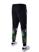 Casual Patchwork Printed Slim-Leg Mid-Rise Men's Casual Pant