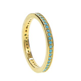 Turquoise and Gold Stacking Ring