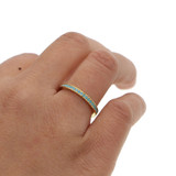 Turquoise and Gold Stacking Ring