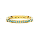 Turquoise and Gold Stacking Ring
