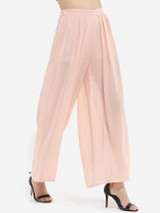 Casual Loose Fitting Dacron Plain Casual-pants
