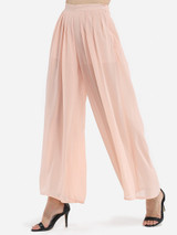 Casual Loose Fitting Dacron Plain Casual-pants