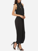 Casual Loose Fitting Chiffon Plain Jumpsuits