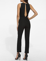 Casual Pockets Dacron Plain Jumpsuits