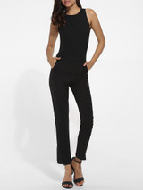 Casual Pockets Dacron Plain Jumpsuits