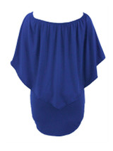 Casual Cape Sleeve Multi-Way Plain Plus Size Bodycon Dress