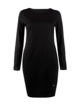 Casual Basic Round Neck Plain Plus Size Bodycon Dress