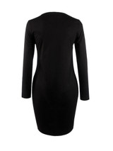Casual Basic Round Neck Plain Plus Size Bodycon Dress