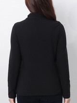 Casual Turtleneck Basic Plain Plus Size T-Shirt