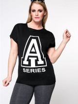 Casual Short Sleeve Letters Printed Round Neck Plus Size T-Shirt