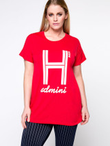 Casual Letters Printed Loose Round Neck Plus Size T-Shirt
