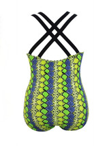 Casual Animal Printed Spaghetti Strap Plus Size One Piece