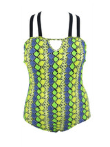 Casual Animal Printed Spaghetti Strap Plus Size One Piece