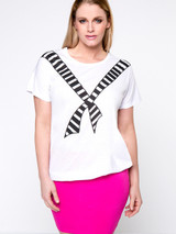 Casual Lovely Printed Round Neck Plus Size T-Shirt