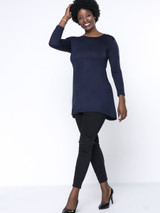 Casual Basic Round Neck Plain Plus Size T-Shirt