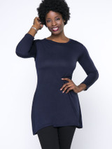 Casual Basic Round Neck Plain Plus Size T-Shirt