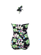 Casual Halter Floral Printed Plus Size One Piece