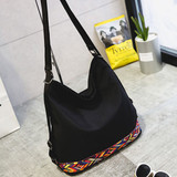 Casual Woman Oxford Shoulder Bag Dual-Use Backpack Satchel Handbag