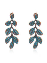 Vintage 2 Colors Leaf Pattern Earring Accessories