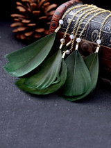 Feather Bohemia Tasseled Earrings
