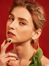 Feather Bohemia Tasseled Earrings