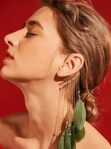 Feather Bohemia Tasseled Earrings