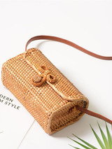Rattan Bowknot Fresh Little Bag